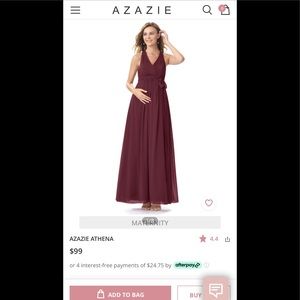 Azazie Athena maternity dress Cabernet